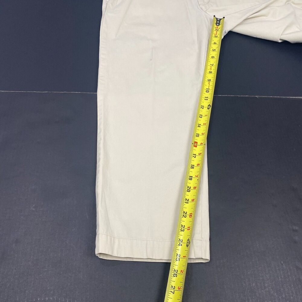 Tommy Hilfiger  Pants Men's Size 36X30 Ivory Flat Front Chinos Tailored Fit - Picture 3 of 16